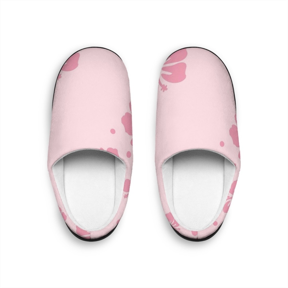 Pink Floral Slippers
